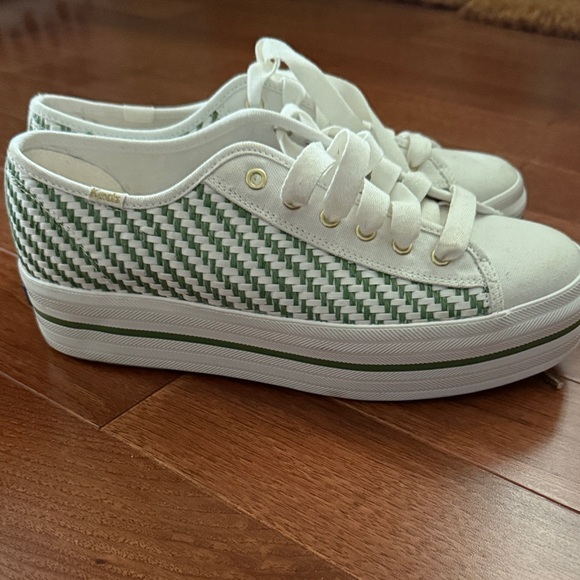 Kate Spade White and Green Athletic Shoes - Picture 3 of 6